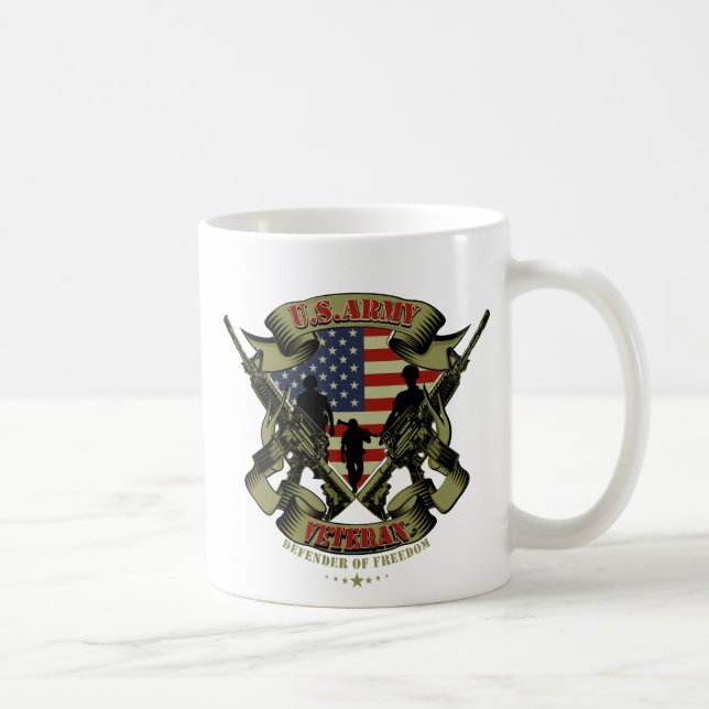 Taza De Café Veterano Mug del Ejército de Estados Unidos (Derecha)