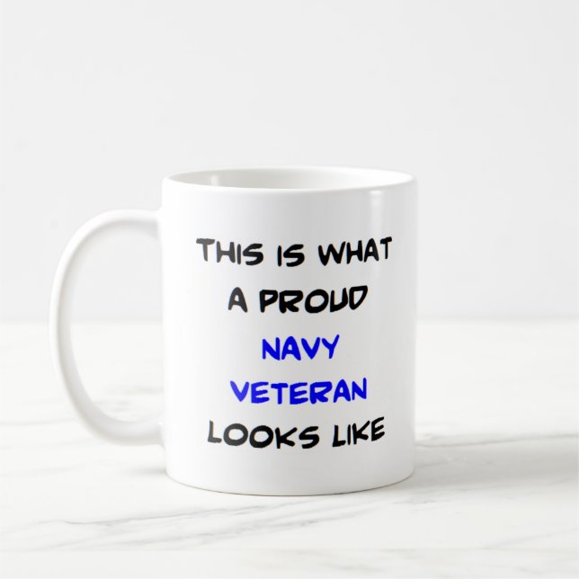 Taza De Café veterano orgulloso de la marina (Izquierda)