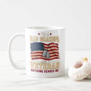 Taza De Café Veterano SOY UN PADRE, ABUELO Y UN VETERANO