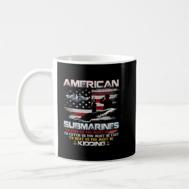 Taza De Café Veterano submarino estadounidense submarino marino (Izquierda)