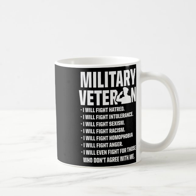 Taza De Café Veteranos contra Trump 2020 luchan contra las elec (Derecha)