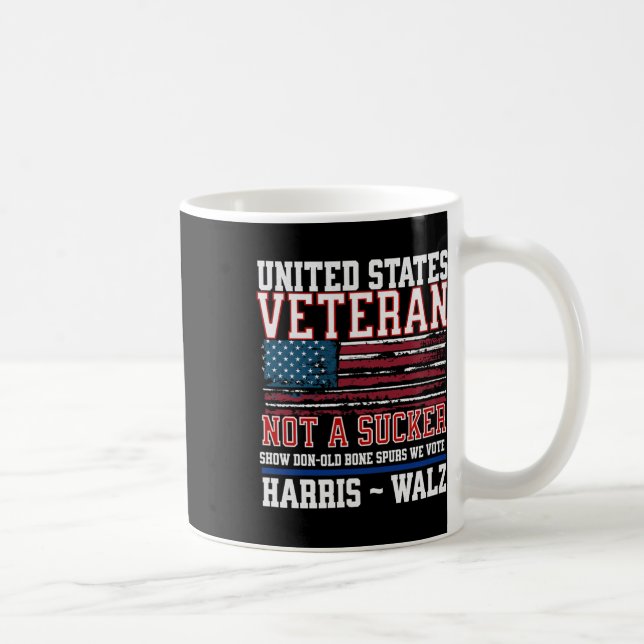 Taza De Café Veteranos De Harris Wheimer 2024 Veterano Militar (Derecha)