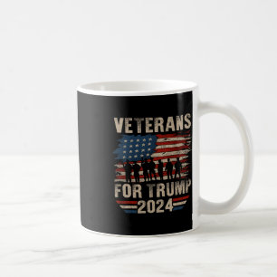 Taza De Café Veteranos Del Abuelo De Bandera Para Trump 2024
