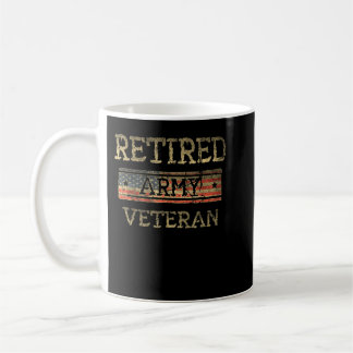 Taza De Café Veteranos del Ejército Retirados Ejército Bandera