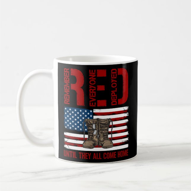 Taza De Café Veteranos militares del Viernes Rojo Recuerdan A T (Izquierda)