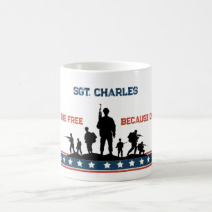 Taza De Café Veteranos Personalizados Día Mug Nombre Personaliz