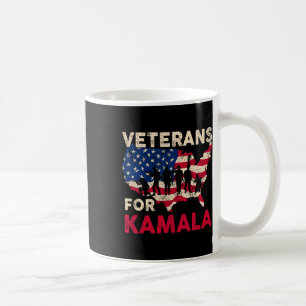 Taza De Café Veteranos Por Kamala Ejército De Bandera Estadouni