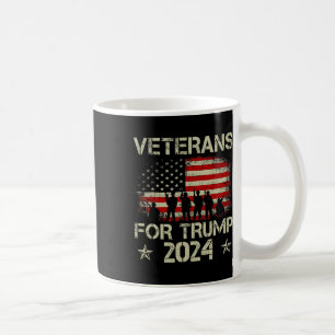Taza De Café Veteranos Por La Bandera Norteamericana Trump 2024