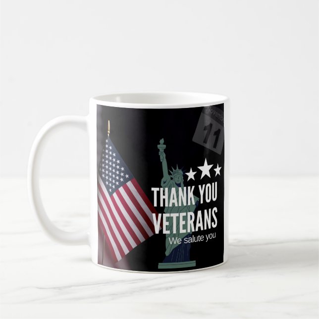 Taza De Café veterans day appreciation - thank you veterans  (Izquierda)