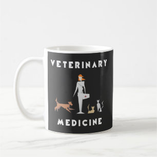 Taza De Café Veterinaria Mujer Geométrica