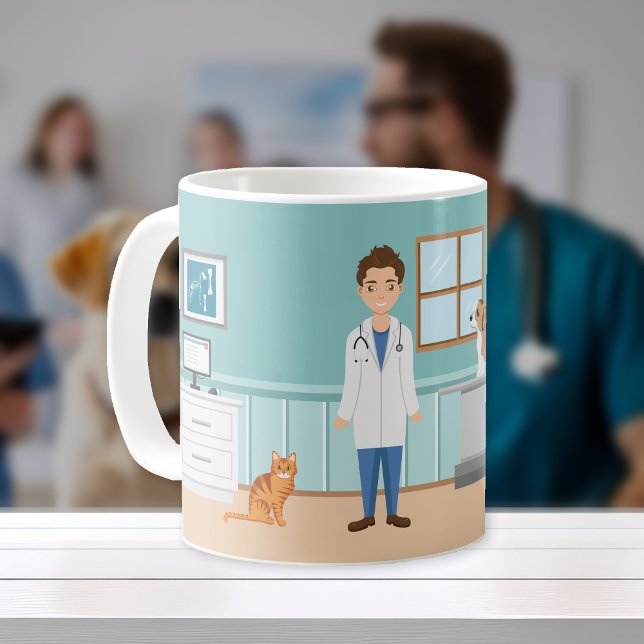 Taza De Café Veterinaria Sala Vet Hombre Mascota Médico Nombre  (Subido por el creador)