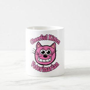 Taza De Café Veterinario de Gatito Alegre
