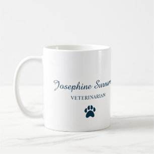 Taza De Café Veterinario Doctor Veterinario Sosteniendo Cachorr