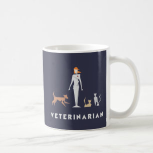 Taza De Café Veterinario geométrico de sexo femenino