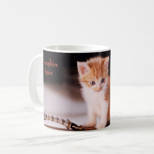 Taza De Café Veterinario Naranja Kitten