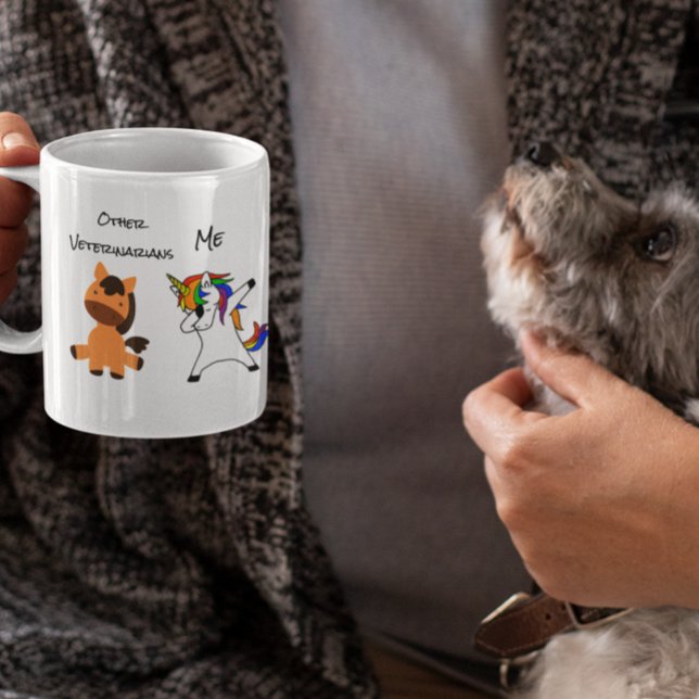 Taza De Café Veterinario unicornio mascota de regalos divertido (Subido por el creador)