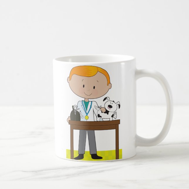 Taza De Café Veterinario y perro (Derecha)