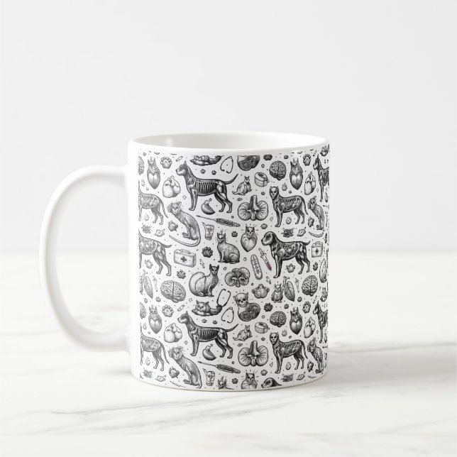 Taza De Café Veterinary Animal Anatomy | Happy Doctor’s Day (Izquierda)
