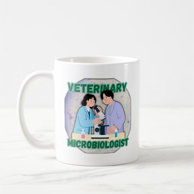 Taza De Café Veterinary Microbiologist – Lab Science Design (Izquierda)