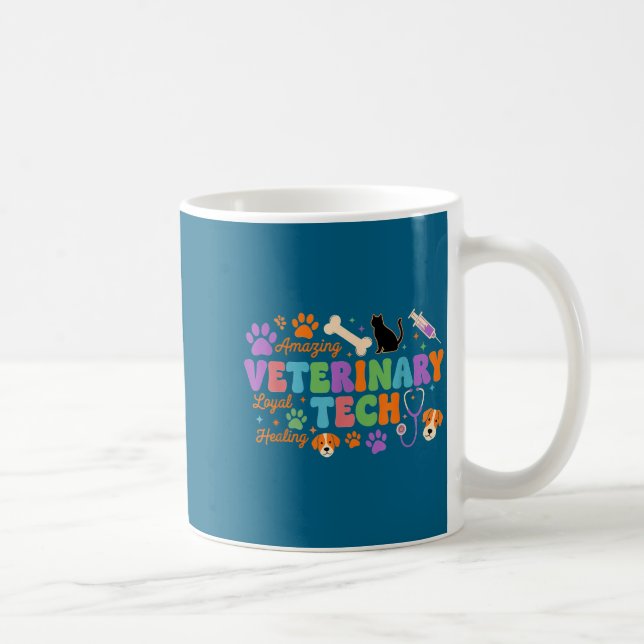 Taza De Café Veterinary Technician - Vet Tech Veterinarian Appr (Derecha)
