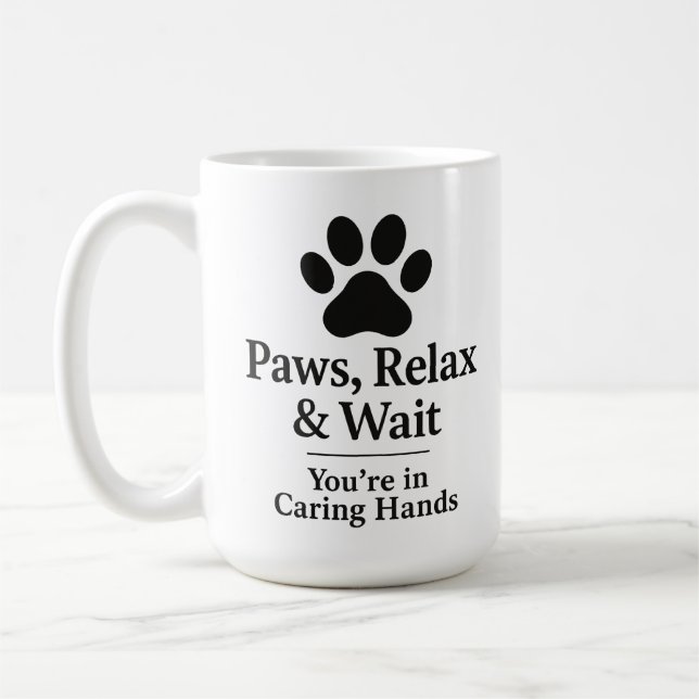 Taza De Café Veterinary Waiting Room Mug (Izquierda)