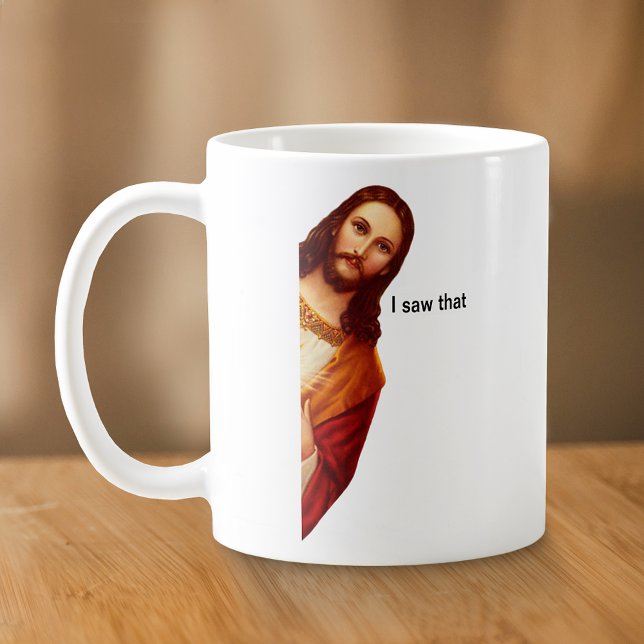Taza De Café Vi Que Jesús Mug Doble Lado (Subido por el creador)