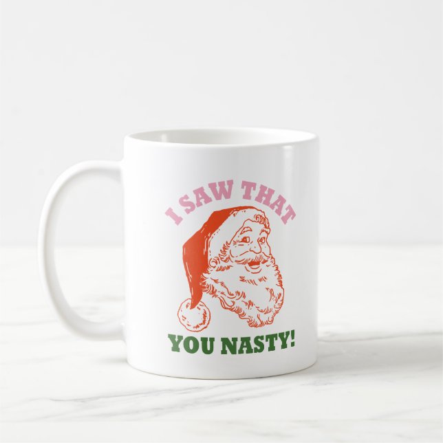 Taza De Café Vi Que Ustedes Navidades Desagradables Santa (Izquierda)