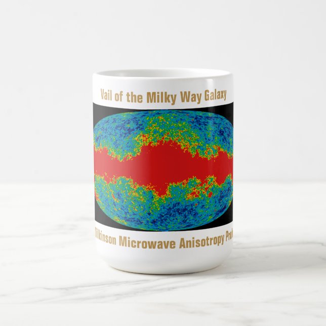 Taza De Café Vía Láctea Velo De Galaxia Sobre Universo WMAP (Centro)