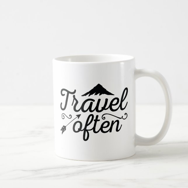 Taza De Café Viajar a menudo (Derecha)