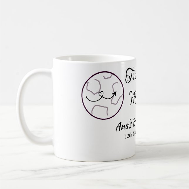 Taza De Café Viajar despedida de soltera añadir nombre fecha se (Izquierda)