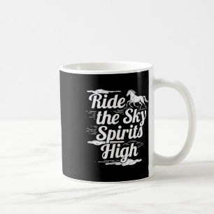 Taza De Café Viajar En El Cielo Espíritu De Los Ecuestrianos Al