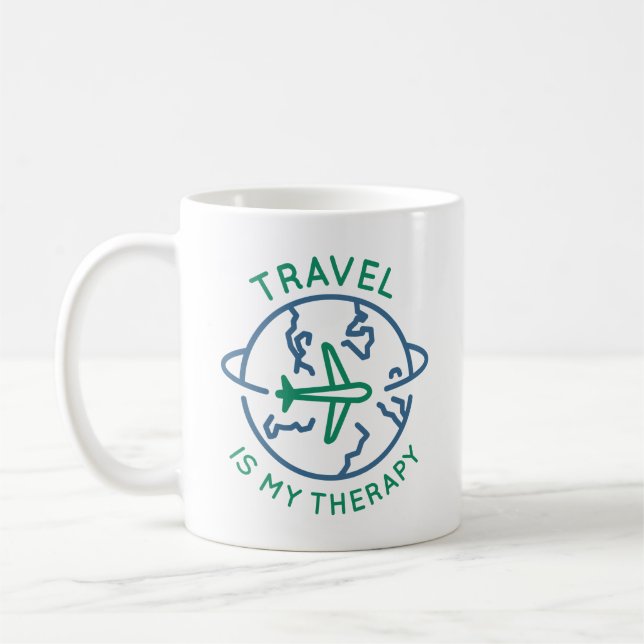 Taza De Café Viajar es mi terapia (Izquierda)