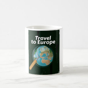 Taza De Café Viaje a Europa poster de vacaciones