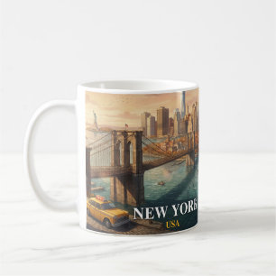 Taza De Café Viaje a la ciudad de Nueva York Puente de Brooklyn