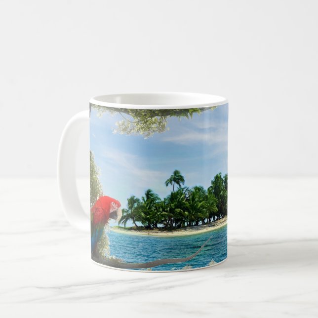 Taza De Café Viaje a la isla del Caribe de Verano (Anverso izquierdo)