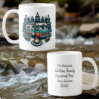 Taza De Café Viaje anual de camping personalizado