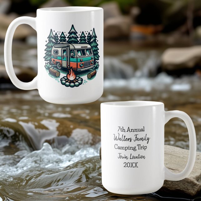 Taza De Café Viaje anual de camping personalizado (Subido por el creador)