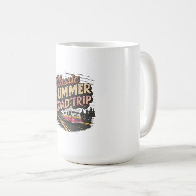 Taza De Café Viaje clásico por carretera de verano (Anverso derecho)