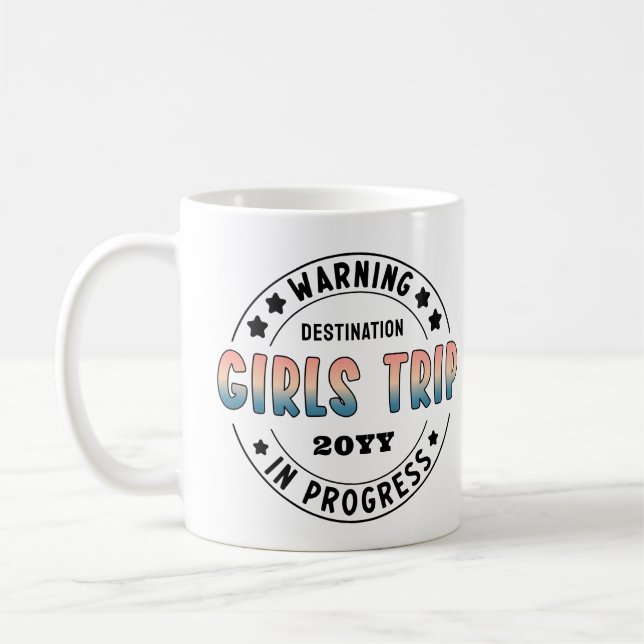 Taza De Café Viaje de Chicas personalizados en curso Gradiente  (Izquierda)