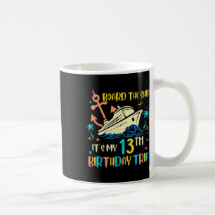 Taza De Café Viaje de crucero de cumpleaños número 13 divertido