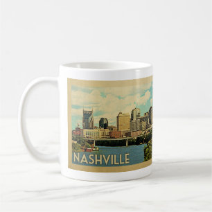 Taza De Café Viaje de época de Nashville Tennessee