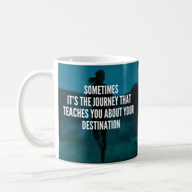 Taza De Café Viaje de Fitness - Motivación del entrenamiento fe (Izquierda)