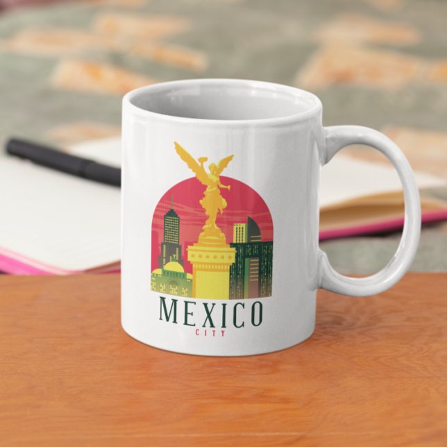 Taza De Café Viaje de Guay en Ciudad de México (Mexico City Vintage Travel Coffee Mug)