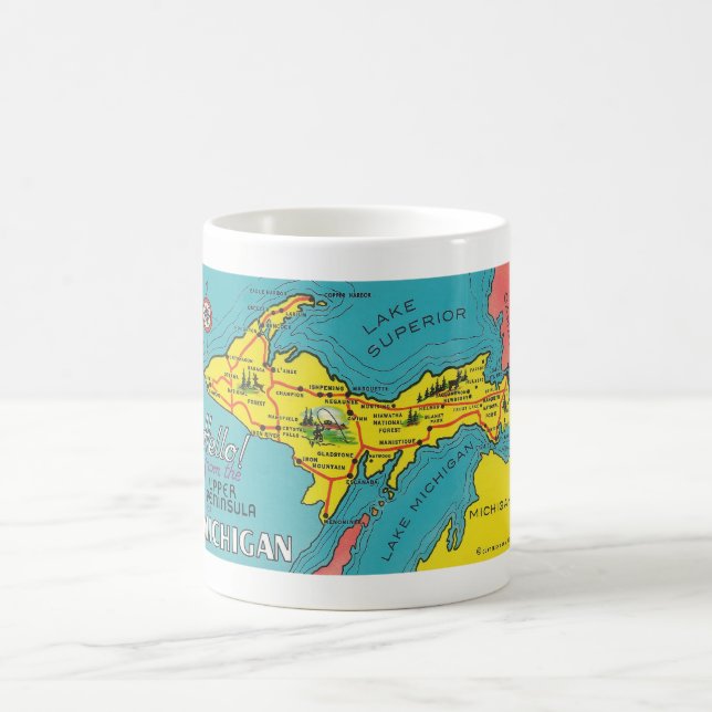 Taza De Café Viaje de la península superior Michigan (Centro)