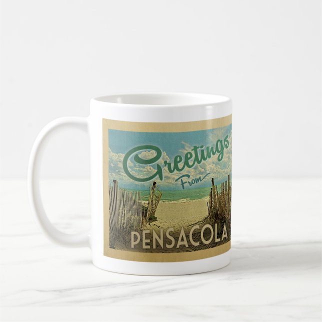 Taza De Café Viaje de la Playa de Pensacola (Izquierda)