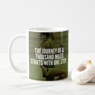 Taza De Café Viaje De Mil Millas - Inspiración De Trabajo