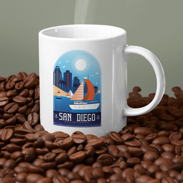 Taza De Café Viaje de San Diego California (san diego california coffee mug)