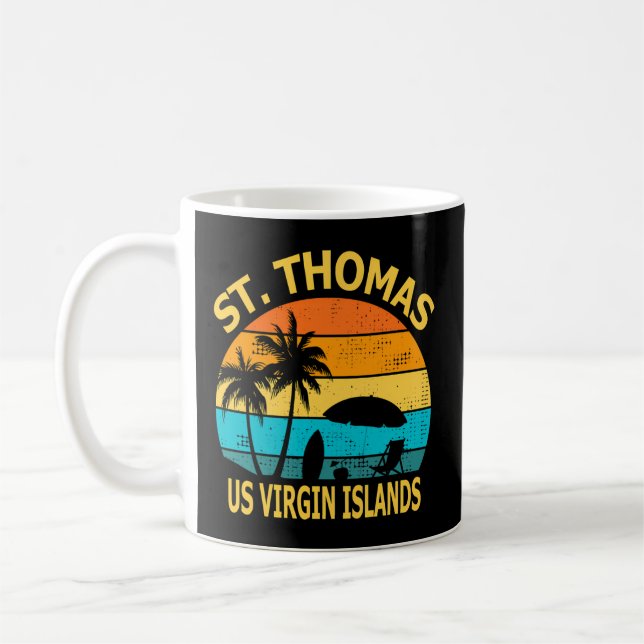 Taza De Café Viaje De Vacaciones En Las Islas Vírgenes Estadoun (Izquierda)