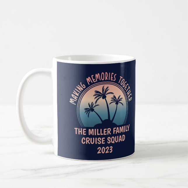 Taza De Café Viaje de verano en la playa para familias personal (Izquierda)