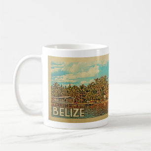 Taza De Café Viaje del vintage de Belice